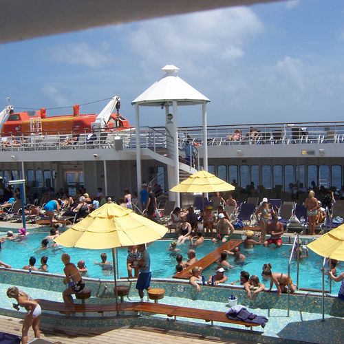 Pool deck on the Carnival Inspiration