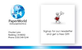 Signup for a newsletter to get monthly discounts a
