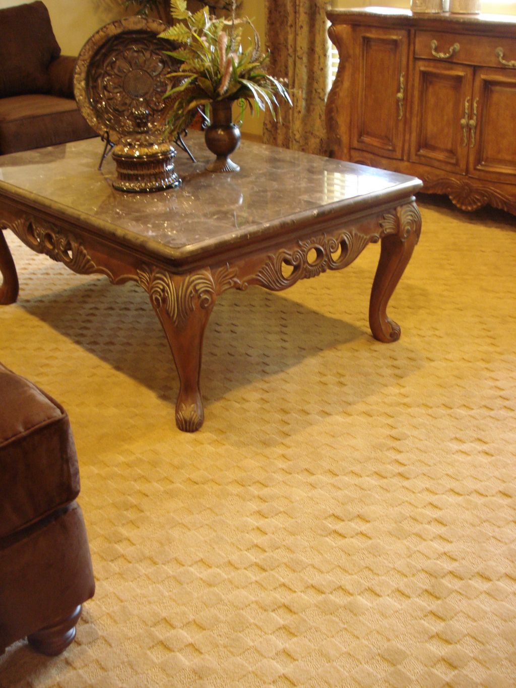 Pattern on pattern carpet!