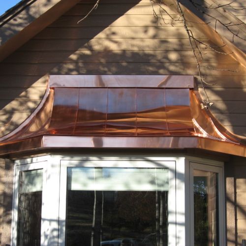 Concave French Style Bay Window Copper Roof