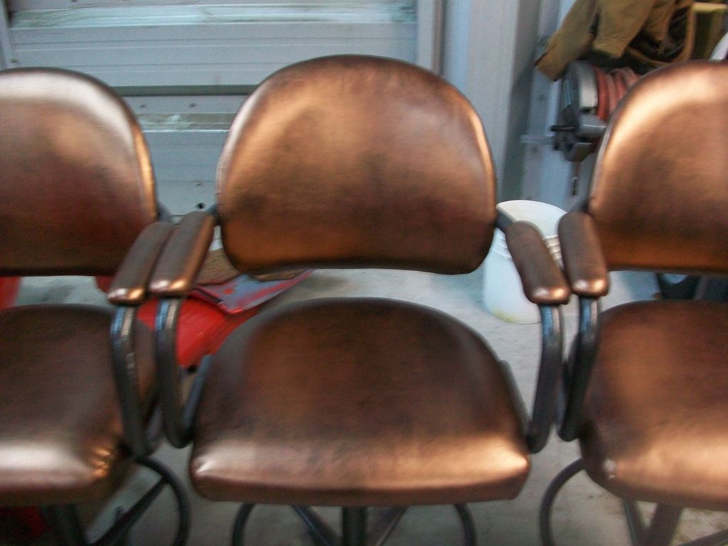 Bar Stools in a high quality copper vinyl