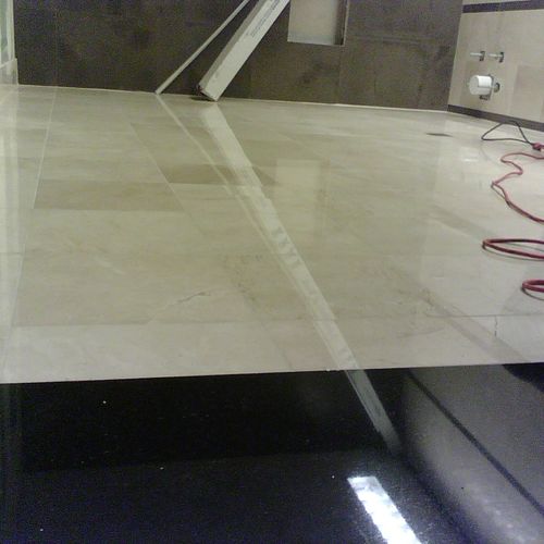POLISHED MARBLE FLOOR AT WACHOVIA BUILDING IN DOWN