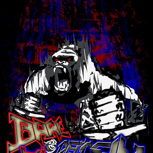 T-shirt art for Datsik and Bare King Kong single p