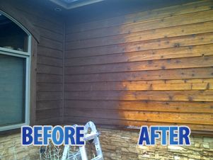 Cedar Siding Pressure Washing