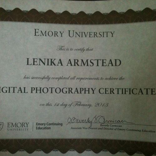 Digital Photography Certificate