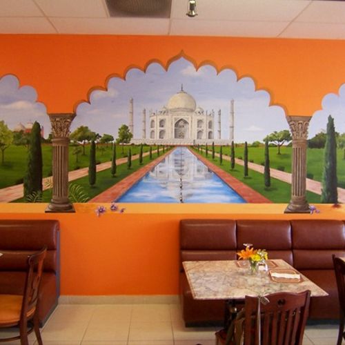 Indian Restaurant mural