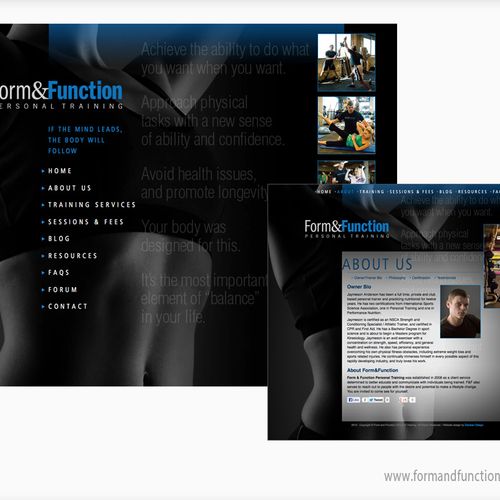 Website for Form&Function Personal Training
www.fo