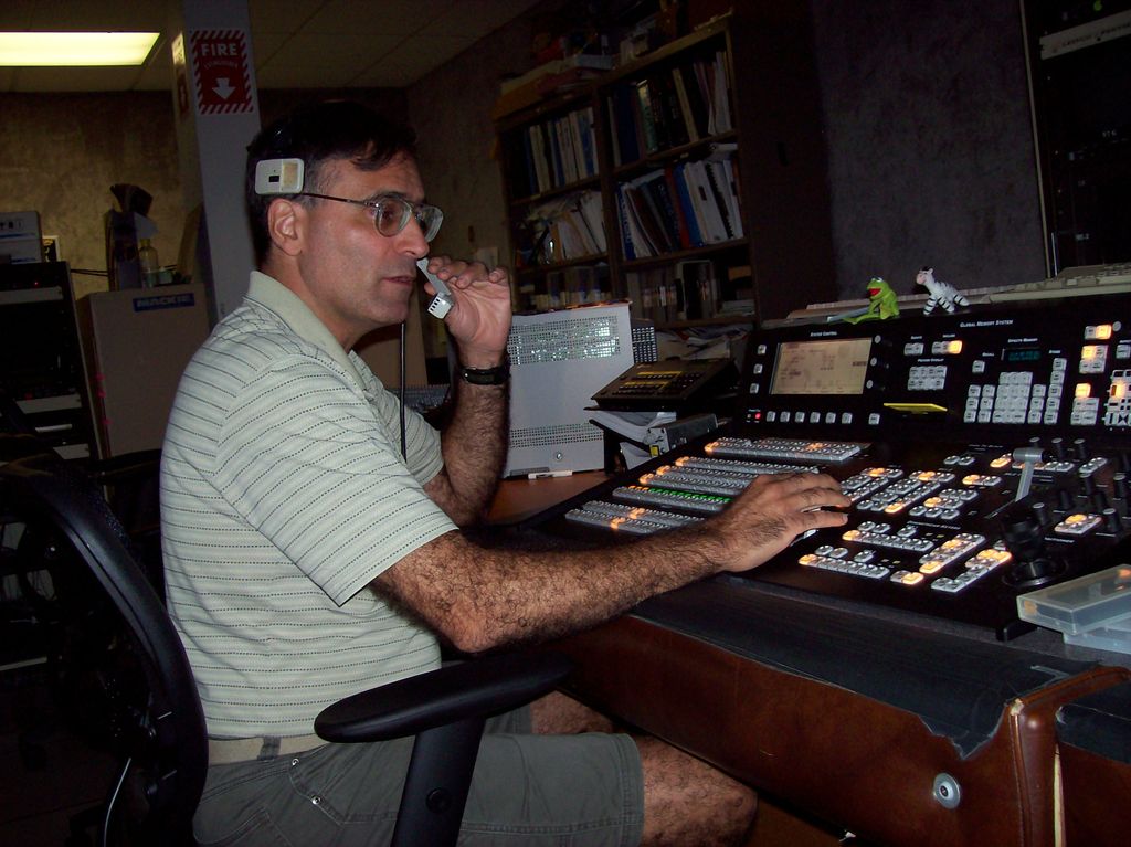 Working the switcher for a TV show