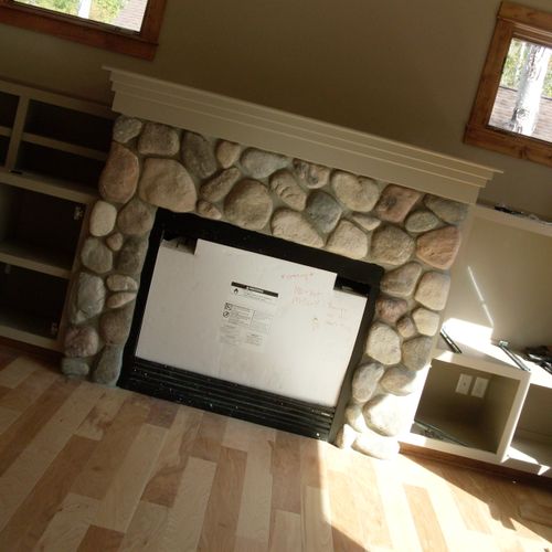 This fireplace in a home near Crystal Lake uses St