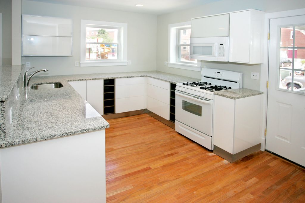 New Kitchen, raised windows to allow for wrap arou