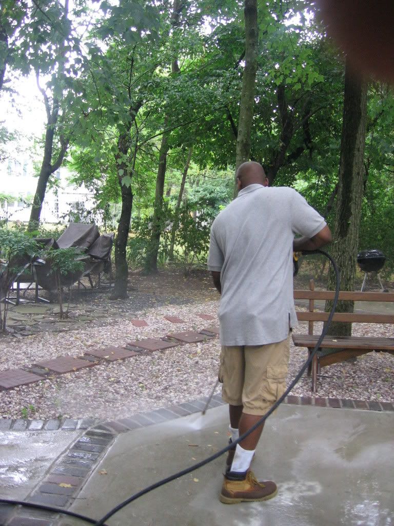 pressure washing with a clear difference