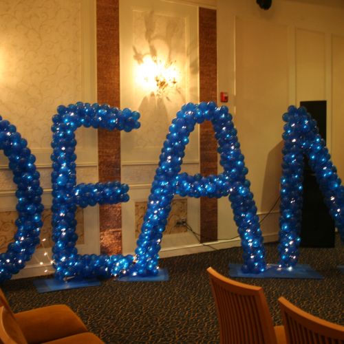 Balloon Sculptured letters for Bar Mitzvah