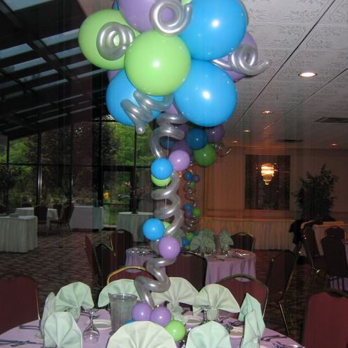 Balloon topiary with squiggles