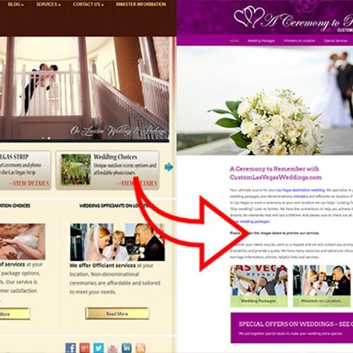 Before and After Website Redesign CustomLasVegasWe