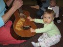 Sharing Guitar's vibrations with an infant!