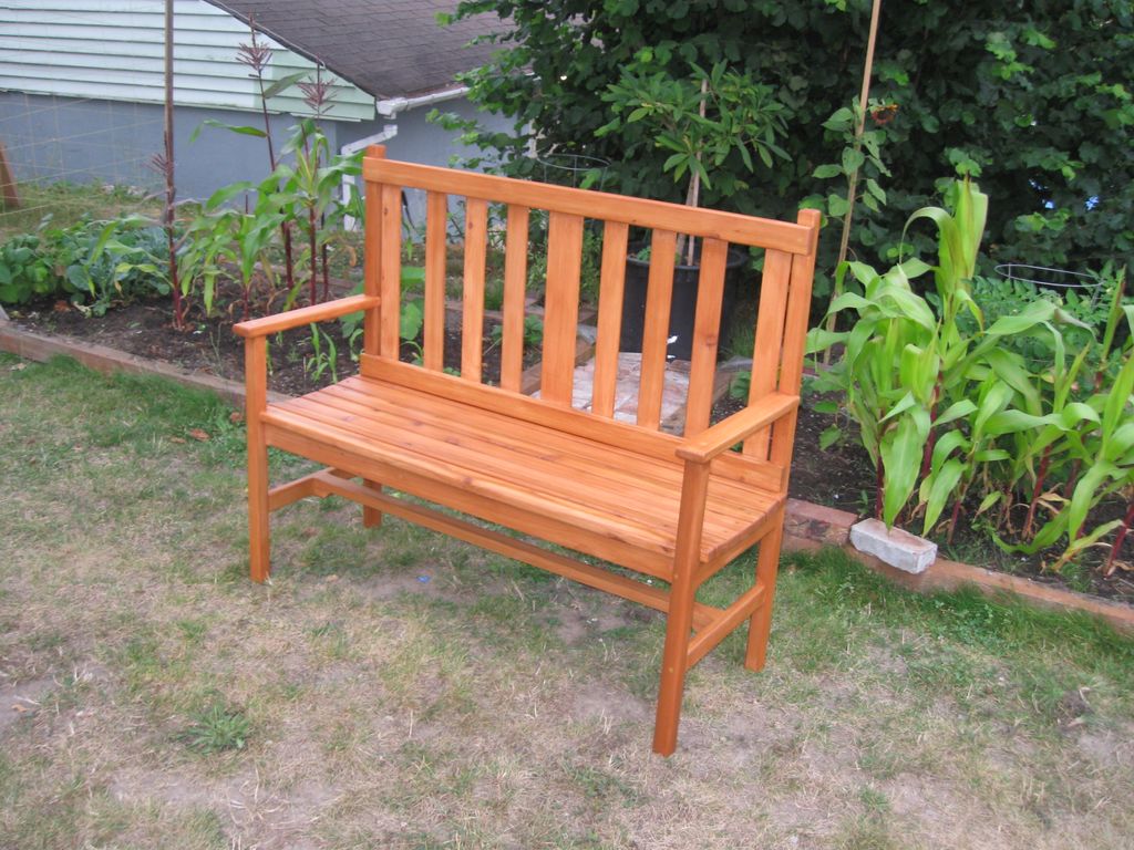 Garden bench made of durable Western Red Cedar. 
$