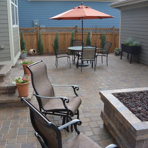 Backyard patio space