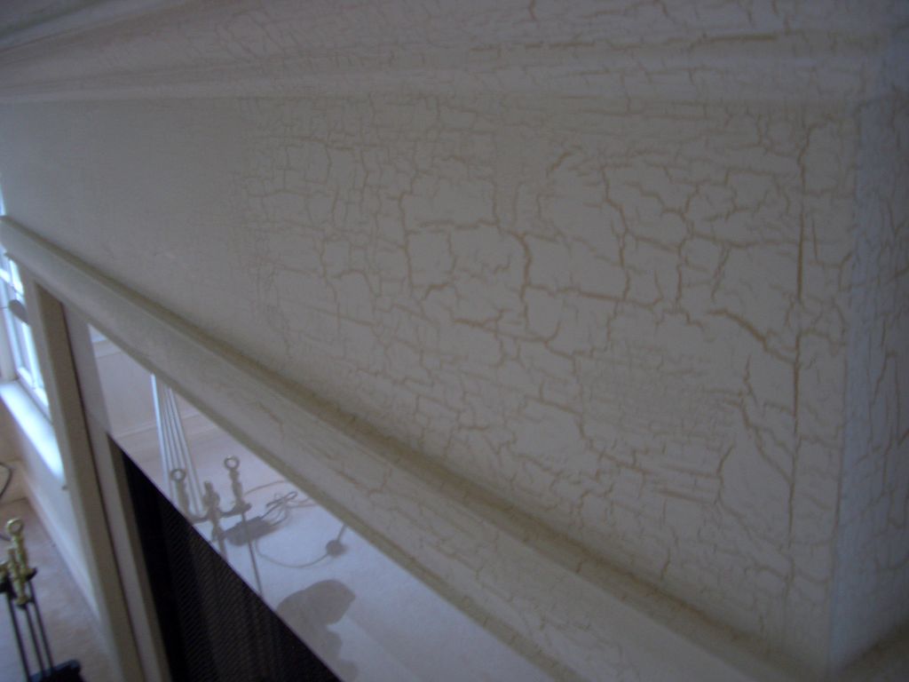 Faux Paint on Mantle 