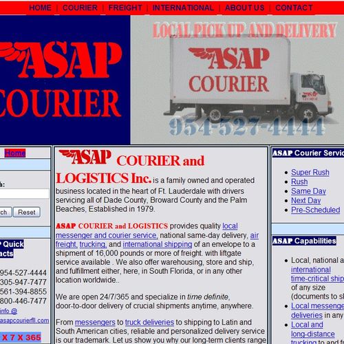 Website for ASAP COURIER