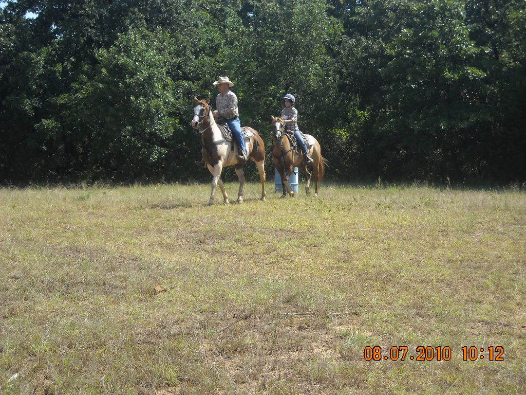 Learning barrel racing at Circle D Ranch