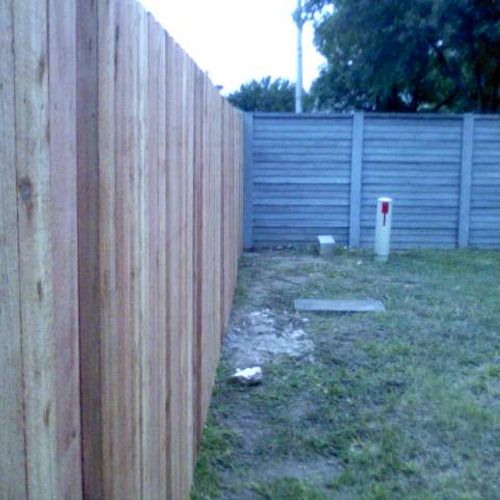 shot of completed fence 