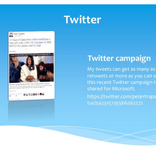 A recent Twitter campaign I shared for Microsoft r