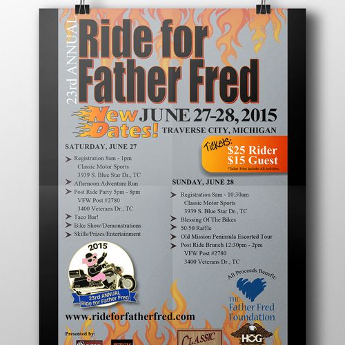 2015 - Poster and fliers created for The Father Fr