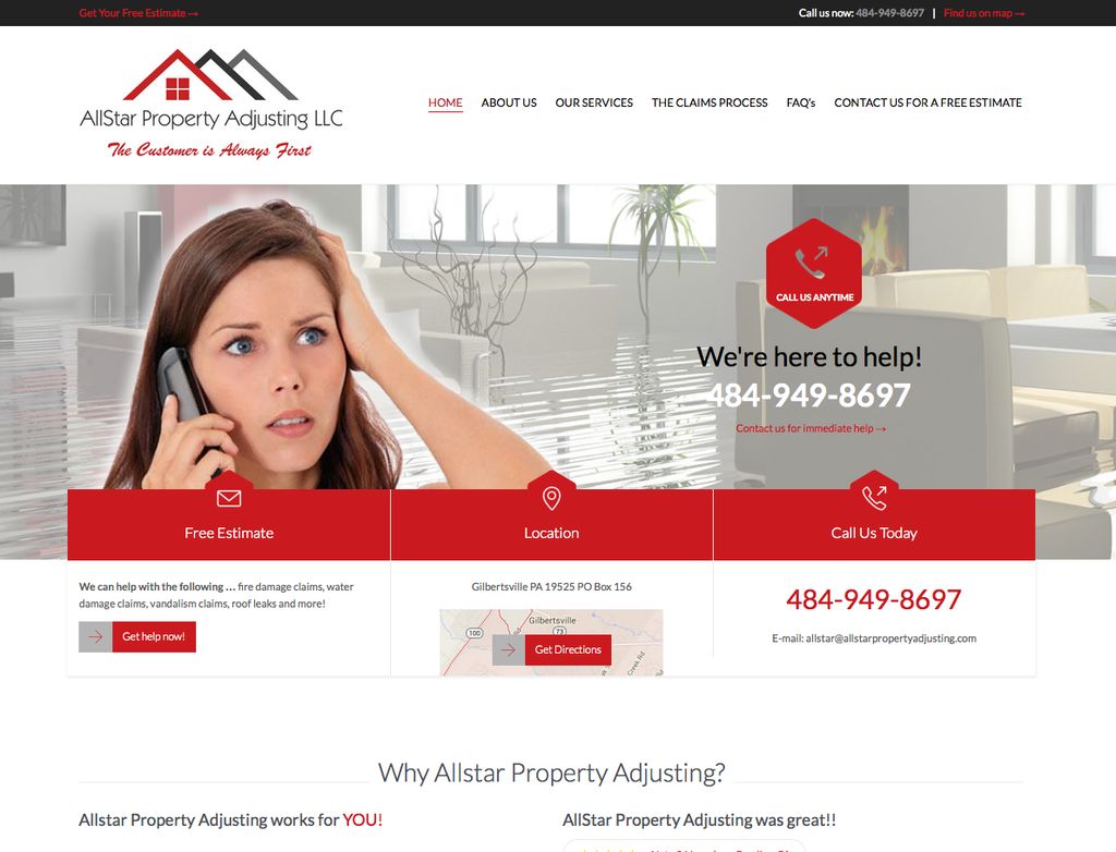 Created a website for an Insurance Adjuster in Gil