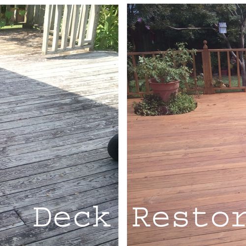 Deck restoration. Customer thought his deck needed