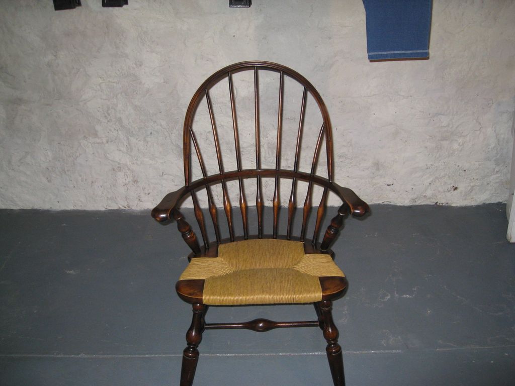A classic Windsor chair with new rush seat.