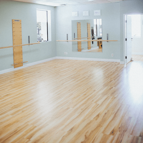 Open floor space for Mat and Barre classes