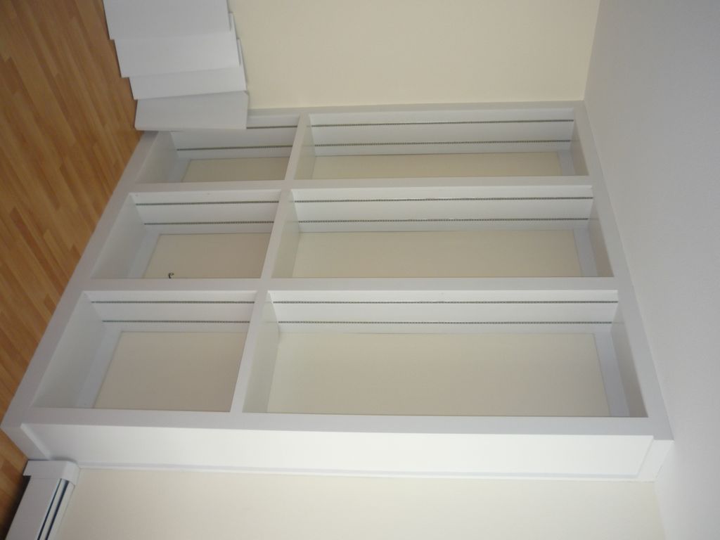 Retro style book shelf built in with adjustable sh