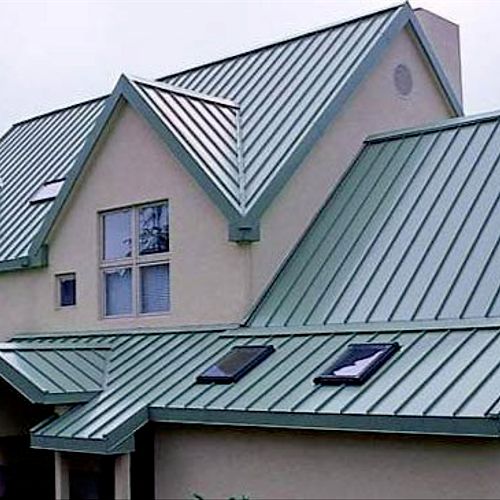 Metal roofs, standing seam or exposed fasteners.