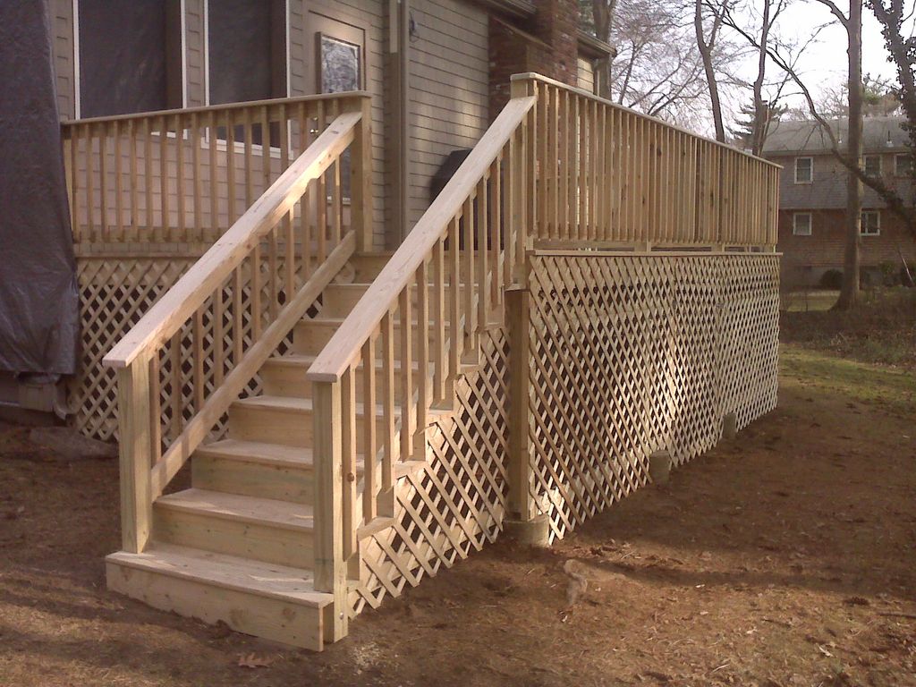 Pressure treated deck in Hingham