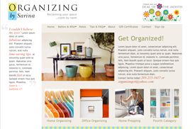 Website design for Organizing by Sarina