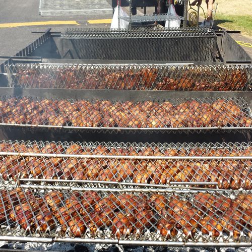 About 250 Pieces Of Chicken On The Huli Huli Pit