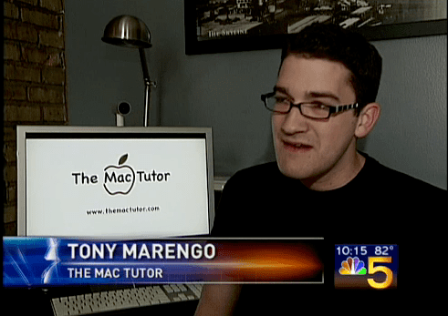 Tony Marengo, CEO of The MacTutor, offering commen