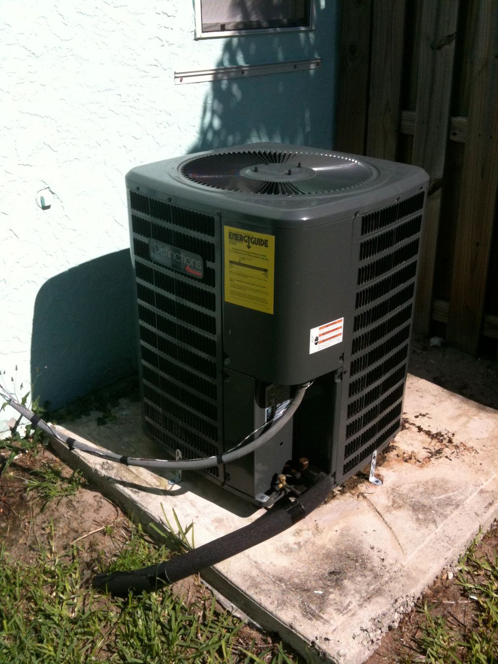 new air conditioner and condensing unit for home. 
