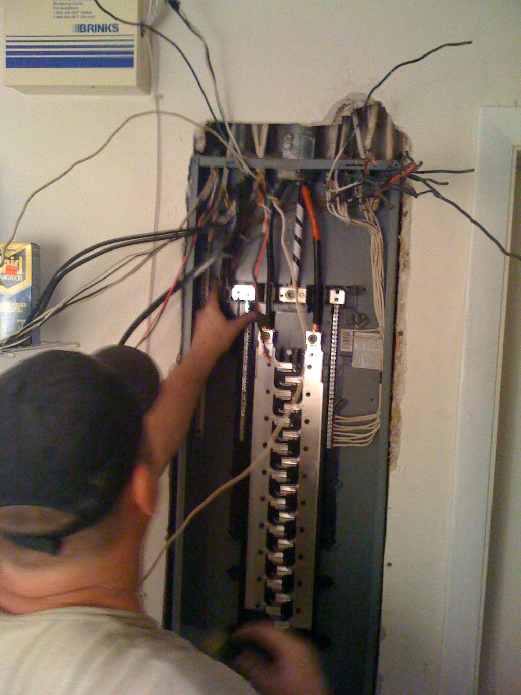 electrical panel install after house fire. Now les