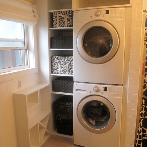In this bathroom/ Laundry room renovation, I reloc