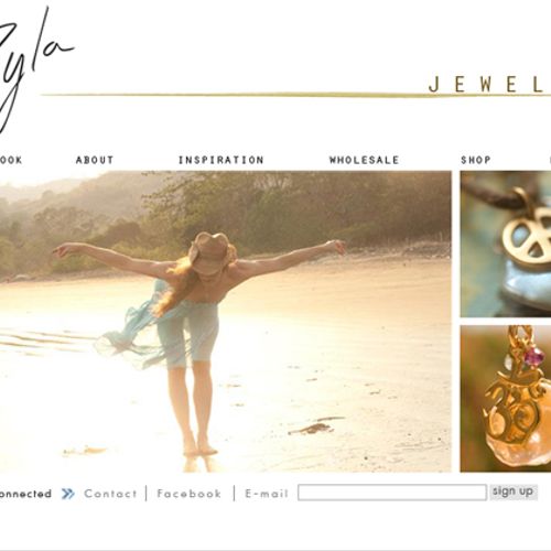 website design for Zyla Jewelry