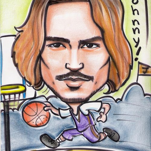 Simple caricature of Johnny Depp