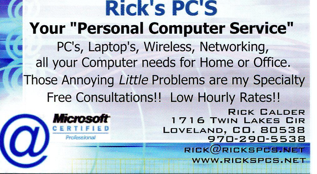 Rick's PCs