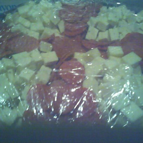 cheese and pepperoni tray.