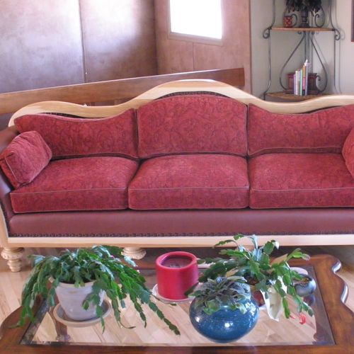 Custom sofa/ Complete with spring/down cushions,be