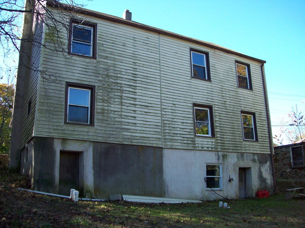Vinyl siding BEFORE washing.