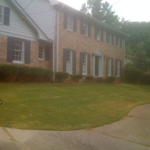 mowed, edged, and blowed