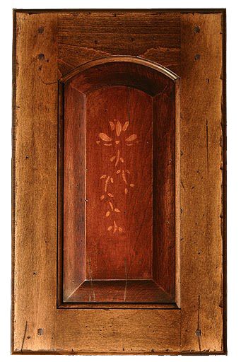 Two color stain with stencil.