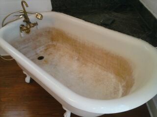 claw-foot tub before