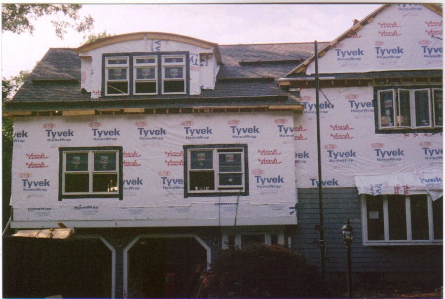 Completed second story framing
